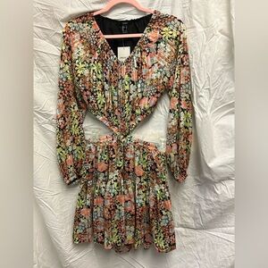Forever 21 Multicolor Floral Long Sleeve Dress